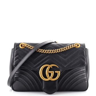 Gucci GG Marmont Flap Bag Matelasse Leather Medium