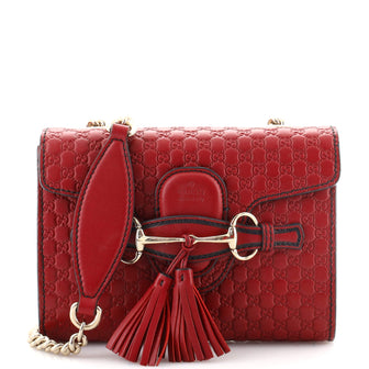 Gucci Emily Chain Flap Bag Microguccissima Leather Mini