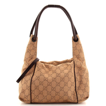 Gucci Zip Shoulder Bag GG Canvas Small