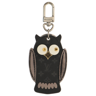 Louis Vuitton Owl Bag Charm and Key Holder Monogram Eclipse Canvas