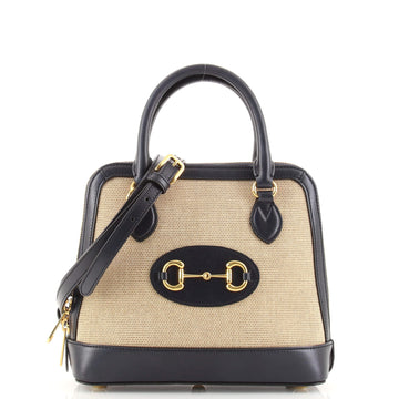 Gucci Horsebit 1955 Top Handle Bag Canvas Small