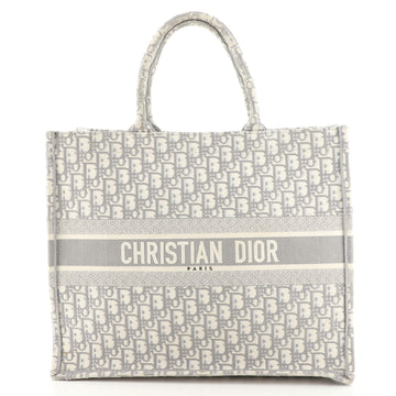 Christian Dior Book Tote Embroidered Canvas Large