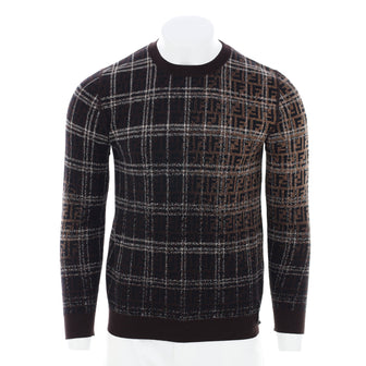 Fendi Men's Blurred FF Crewneck Sweater Wool