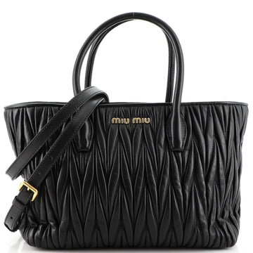 Miu Miu Convertible Tote Matelasse Leather Medium