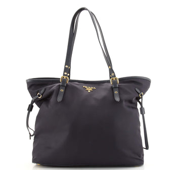 Prada Belted Tote Tessuto and Saffiano Leather Medium