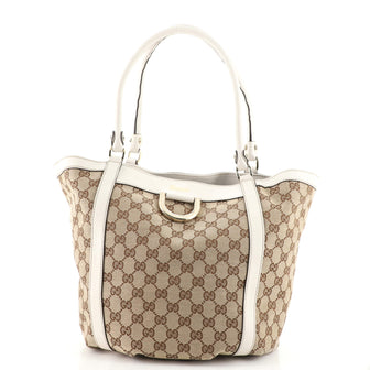 Gucci D Ring Bucket Tote GG Canvas Medium