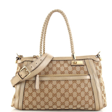Gucci Bella Convertible Top Handle Bag GG Canvas Small