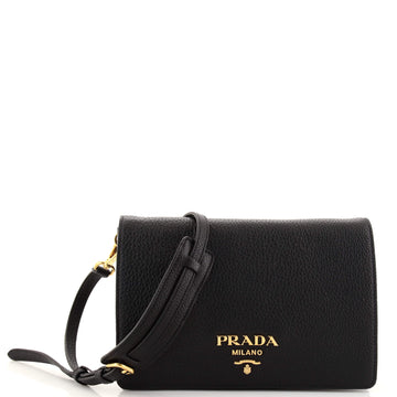Prada Dual Strap Flap Crossbody Bag Vitello Daino Small