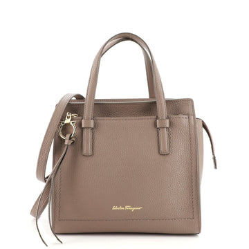 Salvatore Ferragamo Amy Tote Pebbled Leather Small