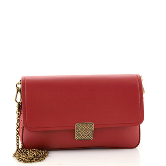 Bottega Veneta Convertible Lock Wallet On Chain Leather Small