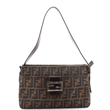 Fendi Vintage Pocket Shoulder Bag Zucca Canvas Small