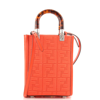 Fendi Sunshine Shopper Tote Zucca Technical Mesh Mini