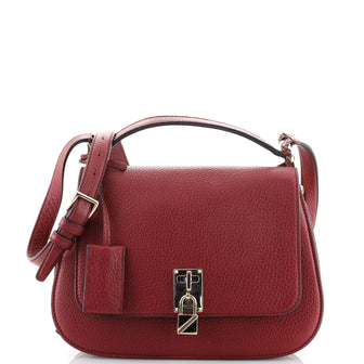 Valentino Joy Lock Messenger Bag Leather