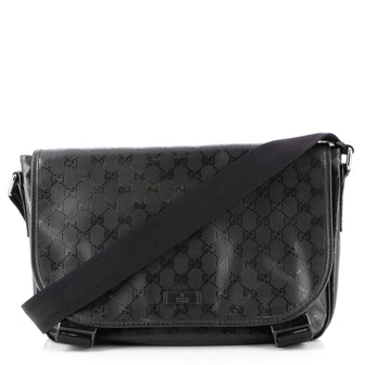 Gucci Double Buckle Messenger Bag GG Imprime Medium