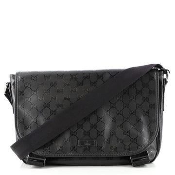 Gucci Double Buckle Messenger Bag GG Imprime Medium