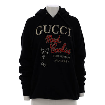 Gucci Women's Mad Cookies Hooded Sweatshirt Embroidered Cotton