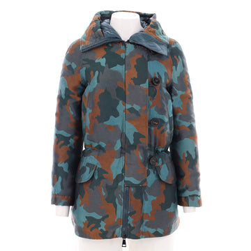 Moncler Women's Long Camouflage Jacket Acetate Blend with Down