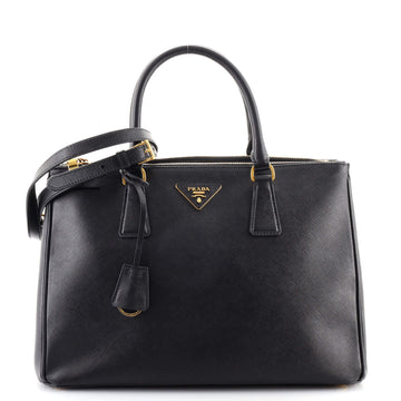 Prada Double Zip Lux Tote Saffiano Leather Medium
