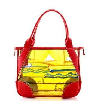 Prada Beach Tote Printed Vinyl with Leather Medium