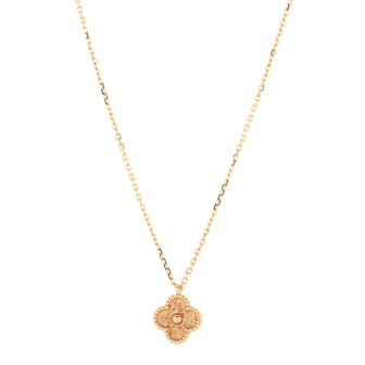 Van Cleef & Arpels Sweet Alhambra Pendant Necklace 18K Rose Gold