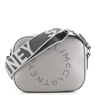 Stella McCartney Logo Camera Bag Perforated Faux Leather Mini