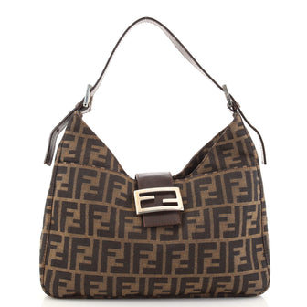 Fendi Vintage Shoulder Bag Zucca Canvas Medium