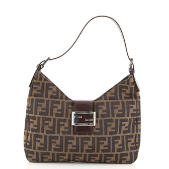 Fendi Vintage Shoulder Bag Zucca Canvas Medium