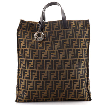 Fendi Open Shopping Tote Zucca Canvas Tall