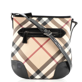 Burberry Dryden Crossbody Bag Nova Check Coated Canvas
