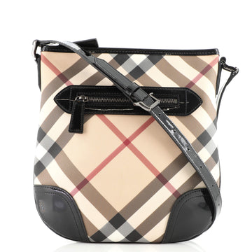 Burberry Dryden Crossbody Bag Nova Check Coated Canvas