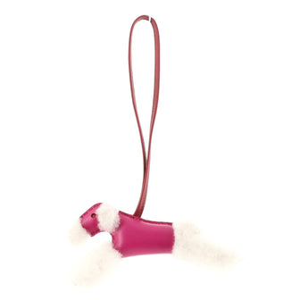 Hermes Budy Bag Charm Shearling and Leather