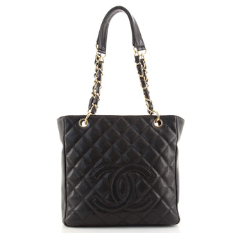 Chanel Petite Shopping Tote Quilted Caviar