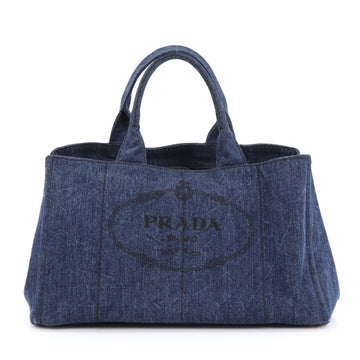 Prada Canapa Tote Denim Large