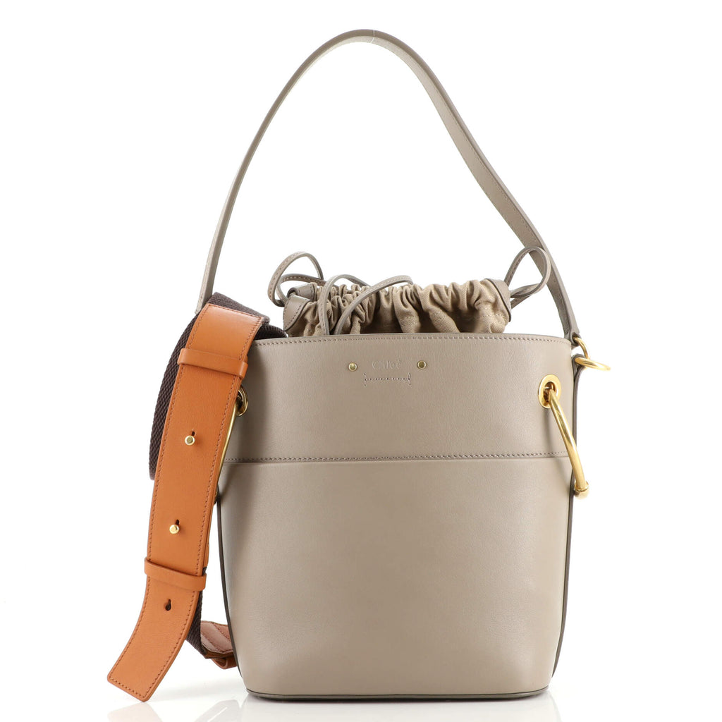 Chloe Roy Bucket Bag Leather Small Neutral 1588711