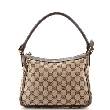 Gucci Abbey Zip Shoulder Bag GG Canvas Small