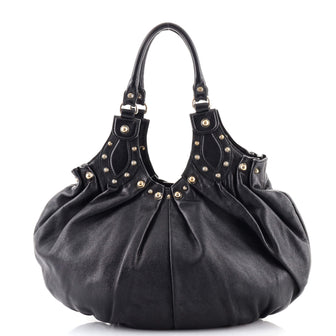 Gucci Pelham Shoulder Bag Studded Leather Medium