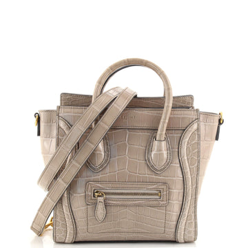 Celine Luggage Bag Crocodile Nano