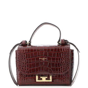 Givenchy Eden Top Handle Bag Crocodile Embossed Leather Mini