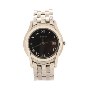 Gucci 5500 Date Quartz Watch Stainless Steel 35