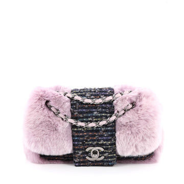 Chanel Fantasy Flap Bag Fur and Tweed Small