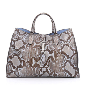 Gucci Jackie Soft Tote Python Large