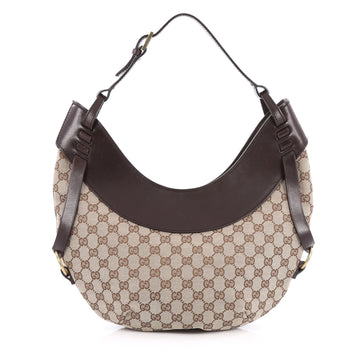 Gucci Crescent Hobo GG Canvas Medium brown