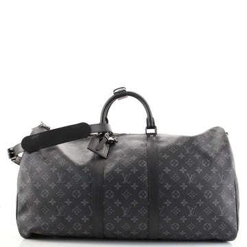 Louis Vuitton Keepall Bandouliere Bag Monogram Eclipse Canvas 55
