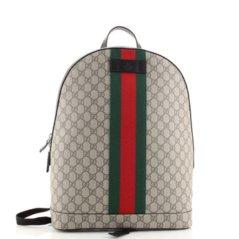 Gucci Web Backpack GG Coated Canvas Medium