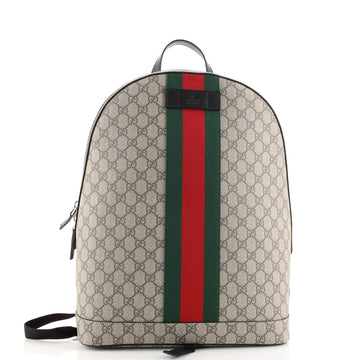 Gucci Web Backpack GG Coated Canvas Medium
