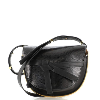 Loewe Gate Shoulder Bag Lizard and Leather Small