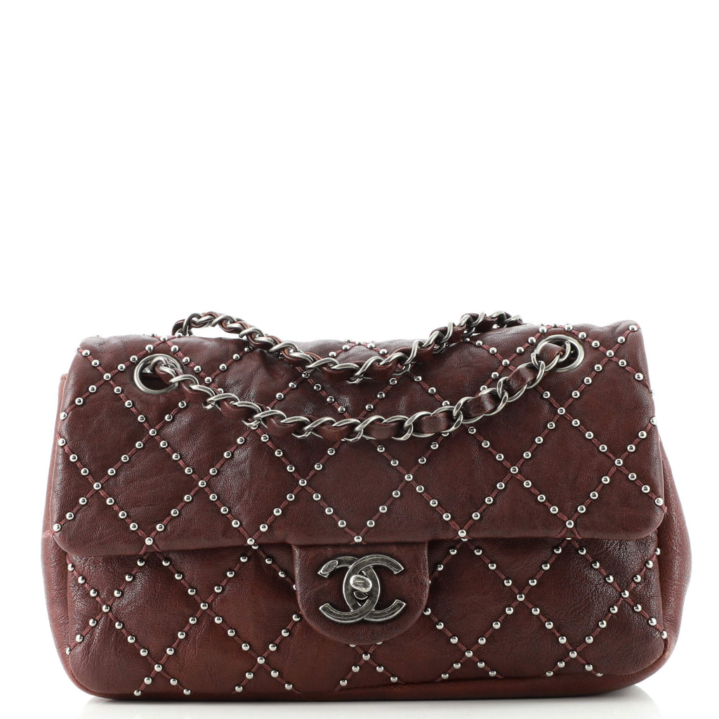 Chanel Paris-Dallas Metal Beauty Flap Bag Studded Quilted Distressed  Calfskin Medium Red 1589892
