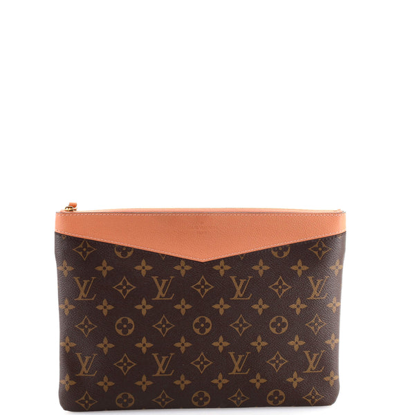 Louis Vuitton Brown, Pattern Print Monogram Daily Pouch