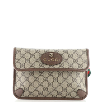 Gucci Neo Vintage Flap Belt Bag GG Coated Canvas