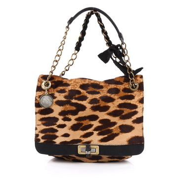 Lanvin Happy Shoulder Bag Pony Hair Small brown